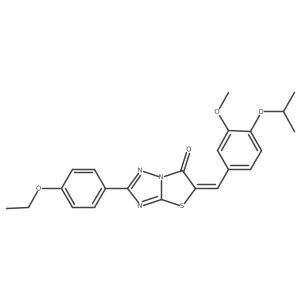 (5E)-2-(4-Ethoxyphenyl)-5-(4-isopropoxy-3-methoxybenzylidene)[1,3]thiazolo[3,2-B][1,2,4]triazol-6(5H)-one Structure