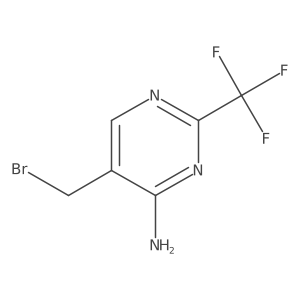 5-(Bromomethyl)-2-(trifluoromethyl)-4-pyrimidinamine Structure