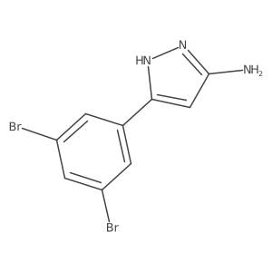 3-(3,5-Dibromophenyl)-1H-pyrazol-5-amine Structure