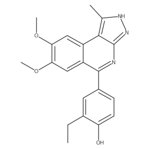 2-Ethyl-4-[1-methyl-7,8-bis(methyloxy)-3h-pyrazolo[3,4-c]isoquinolin-5-yl]phenol Structure