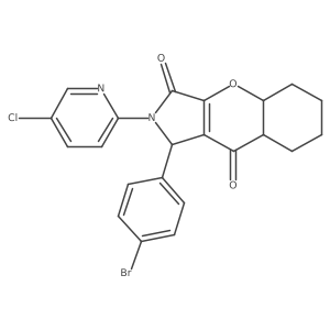 1-(4-bromophenyl)-2-(5-chloropyridin-2-yl)-4a,5,6,7,8,8a-hexahydro-1H-chromeno[2,3-c]pyrrole-3,9-dione结构式