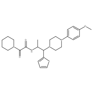 N-{2-[4-(4-methoxyphenyl)piperazin-1-yl]-1-methyl-2-thien-2-ylethyl}-2-oxo-2-piperidin-1-ylacetamide结构式