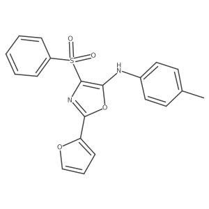 2-(furan-2-yl)-4-(phenylsulfonyl)-N-(p-tolyl)oxazol-5-amine结构式