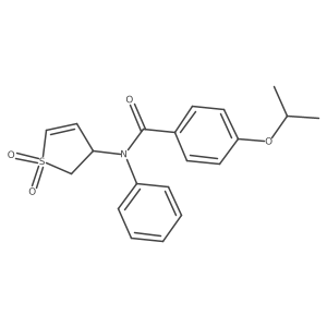 N-(1,1-dioxido-2,3-dihydrothiophen-3-yl)-4-isopropoxy-N-phenylbenzamide结构式