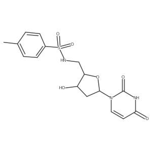 Uridine, 2',5'-dideoxy-5'-[[(4-methylphenyl)sulfonyl]amino]- Structure