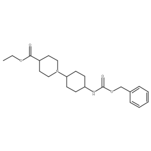 Ethyl 1-[4-[[(phenylmethoxy)carbonyl]amino]cyclohexyl]-4-piperidinecarboxylate Structure