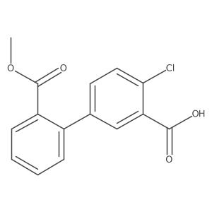 4'-Chloro-[1,1'-biphenyl]-2,3'-dicarboxylic acid 2-methyl ester Structure