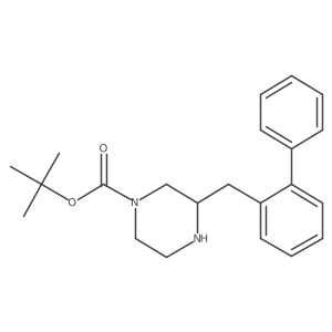 3-Biphenyl-2-ylmethyl-piperazine-1-carboxylic acid tert-butyl ester Structure