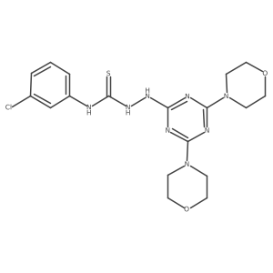 N-(3-chlorophenyl)-2-(4,6-dimorpholino-1,3,5-triazin-2-yl)hydrazinecarbothioamide Structure