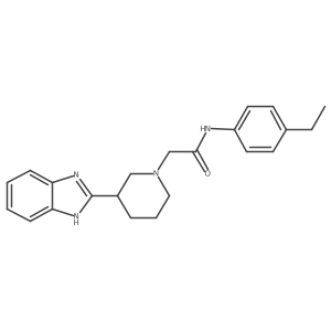 2-[3-(1H-1,3-benzodiazol-2-yl)piperidin-1-yl]-N-(4-ethylphenyl)acetamide结构式