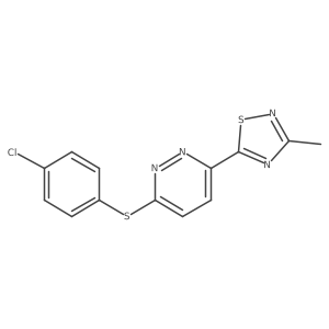 3-[(4-Chlorophenyl)sulfanyl]-6-(3-methyl-1,2,4-thiadiazol-5-yl)pyridazine Structure
