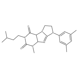 6-(3,5-Dimethylphenyl)-4-methyl-2-(3-methylbutyl)-4a,7,8,9a-tetrahydropurino[7,8-a]imidazole-1,3-dione Structure