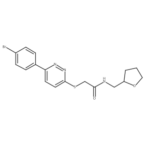 2-{[6-(4-bromophenyl)pyridazin-3-yl]sulfanyl}-N-[(oxolan-2-yl)methyl]acetamide Structure