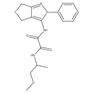 N1-(1-methoxypropan-2-yl)-N2-(2-phenyl-4,6-dihydro-2H-thieno[3,4-c]pyrazol-3-yl)oxalamide Structure