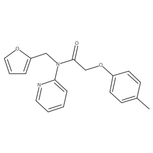 N-(furan-2-ylmethyl)-2-(4-methylphenoxy)-N-(pyridin-2-yl)acetamide结构式