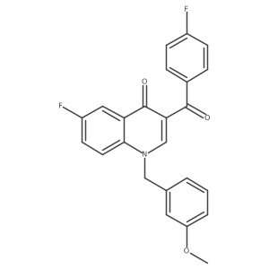 6-Fluoro-3-(4-fluorobenzoyl)-1-[(3-methoxyphenyl)methyl]-1,4-dihydroquinolin-4-one Structure
