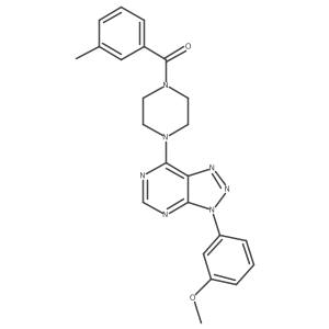 (4-(3-(3-methoxyphenyl)-3H-[1,2,3]triazolo[4,5-d]pyrimidin-7-yl)piperazin-1-yl)(m-tolyl)methanone Structure