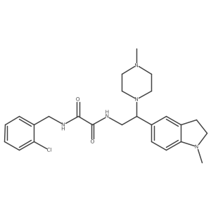N1-(2-chlorobenzyl)-N2-(2-(1-methylindolin-5-yl)-2-(4-methylpiperazin-1-yl)ethyl)oxalamide结构式