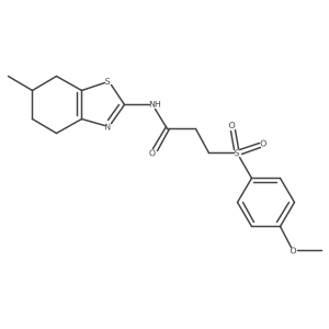 3-((4-methoxyphenyl)sulfonyl)-N-(6-methyl-4,5,6,7-tetrahydrobenzo[d]thiazol-2-yl)propanamide Structure