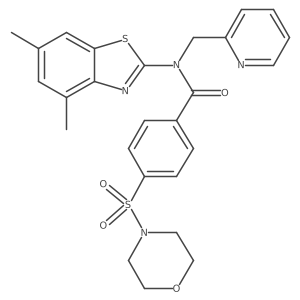 N-(4,6-dimethylbenzo[d]thiazol-2-yl)-4-(morpholinosulfonyl)-N-(pyridin-2-ylmethyl)benzamide结构式