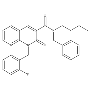 N-benzyl-N-butyl-1-(2-fluorobenzyl)-2-oxo-1,2-dihydro-1,8-naphthyridine-3-carboxamide Structure