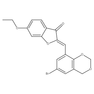 (Z)-2-((6-bromo-4H-benzo[d][1,3]dioxin-8-yl)methylene)-6-ethoxybenzofuran-3(2H)-one结构式
