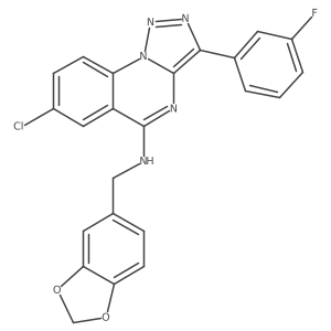 N-(1,3-benzodioxol-5-ylmethyl)-7-chloro-3-(3-fluorophenyl)[1,2,3]triazolo[1,5-a]quinazolin-5-amine Structure