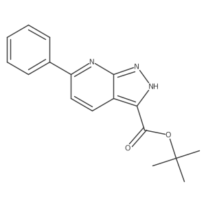 1,1-Dimethylethyl 6-phenyl-1H-pyrazolo[3,4-b]pyridine-3-carboxylate结构式