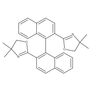 (1R)-[2,2'-Bis(4,4-dimethyl-4,5-dihydrooxazol-2-yl)-1,1'-binaphthalene Structure