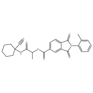 1-[(1-cyanocyclohexyl)carbamoyl]ethyl 2-(2-methylphenyl)-1,3-dioxo-2,3-dihydro-1H-isoindole-5-carboxylate结构式