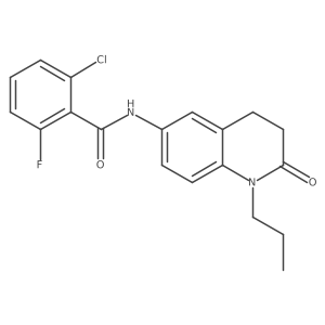 2-chloro-6-fluoro-N-(2-oxo-1-propyl-1,2,3,4-tetrahydroquinolin-6-yl)benzamide结构式