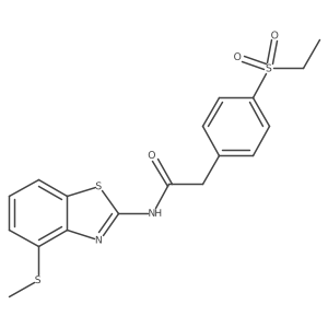 2-(4-(ethylsulfonyl)phenyl)-N-(4-(methylthio)benzo[d]thiazol-2-yl)acetamide Structure