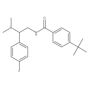 4-(tert-butyl)-N-(2-(dimethylamino)-2-(4-fluorophenyl)ethyl)benzamide结构式