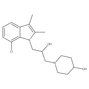 1-(3-(7-chloro-2,3-dimethyl-1H-indol-1-yl)-2-hydroxypropyl)piperidin-4-ol Structure