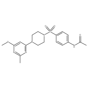 N-(4-((4-(6-methoxy-2-methylpyrimidin-4-yl)piperazin-1-yl)sulfonyl)phenyl)acetamide结构式