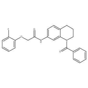 N-(1-benzoyl-1,2,3,4-tetrahydroquinolin-7-yl)-2-(2-fluorophenoxy)acetamide结构式