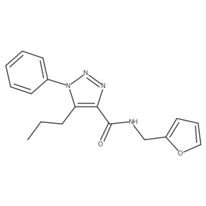 N-(furan-2-ylmethyl)-1-phenyl-5-propyl-1H-1,2,3-triazole-4-carboxamide结构式