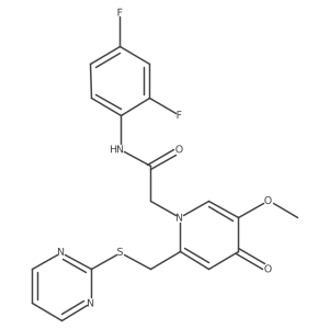 N-(2,4-difluorophenyl)-2-(5-methoxy-4-oxo-2-((pyrimidin-2-ylthio)methyl)pyridin-1(4H)-yl)acetamide结构式