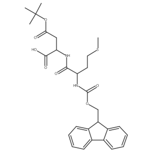 L-Aspartic acid, N-[N-[(9H-fluoren-9-ylmethoxy)carbonyl]-L-methionyl]-, 4-(1,1-dimethylethyl) ester Structure