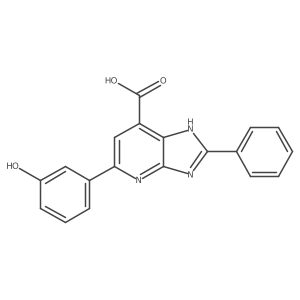 O=C(O)c1cc(-c2cccc(O)c2)nc2nc(-c3ccccc3)[nH]c12结构式