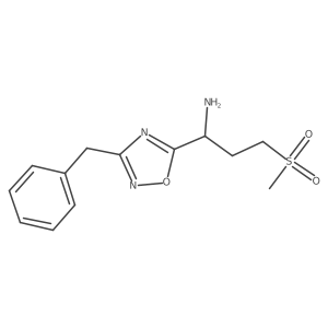 1-(3-Benzyl-1,2,4-oxadiazol-5-yl)-3-(methylsulfonyl)propan-1-amine结构式
