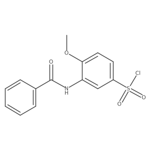 Benzenesulfonyl chloride, 3-(benzoylamino)-4-methoxy-结构式