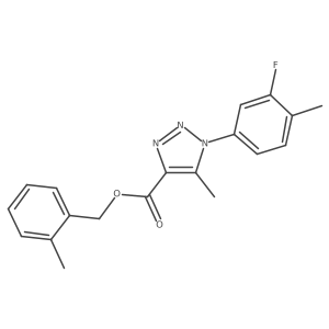 (2-methylphenyl)methyl 1-(3-fluoro-4-methylphenyl)-5-methyl-1H-1,2,3-triazole-4-carboxylate Structure