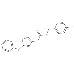 N-[(4-methylphenyl)methyl]-2-[2-(phenylamino)-1,3-thiazol-4-yl]acetamide Structure