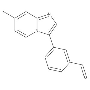 3-(7-Methylimidazo[1,2-a]pyridin-3-yl)benzaldehyde结构式