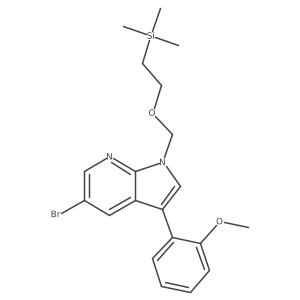 5-bromo-3-(2-methoxy-phenyl)-1-(2-trimethylsilanyl-ethoxymethyl)-1H-pyrrolo[2,3-b]pyridine结构式