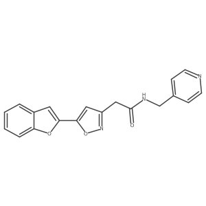 2-(5-(benzofuran-2-yl)isoxazol-3-yl)-N-(pyridin-4-ylmethyl)acetamide结构式