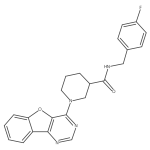 1-([1]benzofuro[3,2-d]pyrimidin-4-yl)-N-(4-fluorobenzyl)piperidine-3-carboxamide Structure