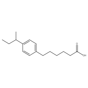 6-(4-(sec-Butyl)phenyl)hexanoic acid结构式