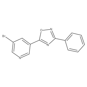 5-(5-Bromopyridin-3-yl)-3-phenyl-1,2,4-oxadiazole结构式